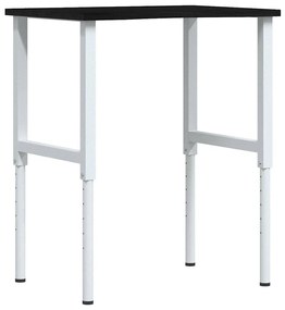 vidaXL πάγκος εργασίας σκούρο καφέ 80x60x(71,5-98) cm μασίφ ξύλο δρυς