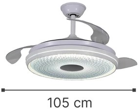 Ανεμιστήρας Οροφής Huron 36W 3CCT LED Fan Light in White Color (102000110) - 21W - 50W - 102000110