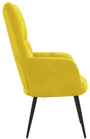 vidaXL Πολυθρόνα Relax Κίτρινο Μουσταρδί Βελούδινη