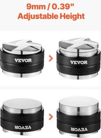 VEVOR 51mm Coffee Distributor 2-in-1 Adjustable Espresso Distributor for Home