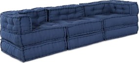 vidaXL Μονάδα Μοντέρνου Καναπέ 3 pcs Ινδικο Ύφασμα