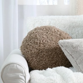Διακοσμητικό Μαξιλάρι Γούνινο (Φ40x28) S-F Cozy Life Taupe C0E008001