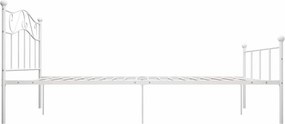 vidaXL Πλαίσιο Κρεβατιού Λευκό 160 x 200 εκ. Μεταλλικό