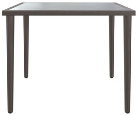 vidaXL Τραπέζι Κήπου Γκρι 48x48x37 εκ. Ατσάλινο