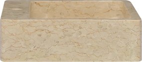 vidaXL Νιπτήρας Κρεμ 40 x 40 x 12 εκ. Μαρμάρινος