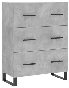 vidaXL Ντουλάπι Γκρι Σκυροδέματος 69,5x34x180 εκ. Επεξεργασμένο Ξύλο