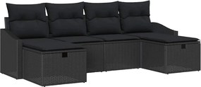 vidaXL Σετ Καναπέ με μαξιλάρι 6 pcs συνθετικό ρατάν