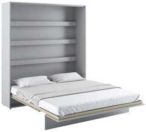 Κρεβάτι - ντουλάπα Concept Pro Lenart AH103, Διπλό, Γκρι, 180x200, Πλαστικοποιημένη μοριοσανίδα, Τάβλες για Κρεβάτι, 191x228x217cm | Epipla1.gr
