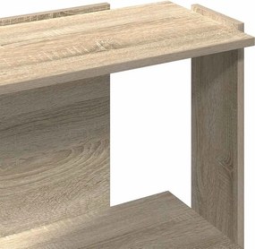 vidaXL Βιβλιοθήκη 3 Επιπέδων Sonoma Δρυς 60x30x80 εκ. Επεξεργ. Ξύλο