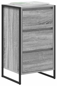 vidaXL Πλαϊνό γραφείο με συρτάρι Γκρίζο Σονομα 42 x 36 x 75.5 εκ.