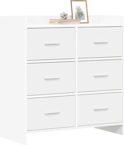 vidaXL Πλαϊνό γραφείο Λευκό 75 x 33 x 80 εκ Επεξεργασμένο Ξύλο