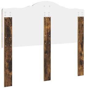 vidaXL Κεφαλάρι με κεφαλάρι Καπνιστό Δρύς 135 cm Επεξεργασμένο ξύλο