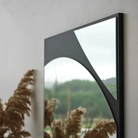 Stewehome Καθρέπτης Τοίχου Μαύρος 70x70x70 cm