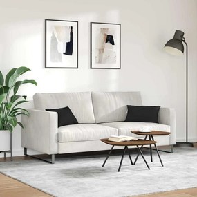 vidaXL Μαξιλάρι Καναπέ 2 pcs Μαύρο 50 x 30 cm ύφασμα