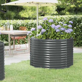 vidaXL Ζαρντινιέρα Ανθρακί 100x100x68εκ Ατσάλι με Ηλεκτρ. Βαφή Πούδρας
