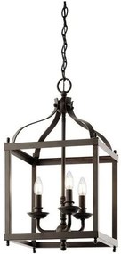 Κρεμαστό Φωτιστικό Οροφής 3xE14 Φανάρι Larkin Elstead Lighting-KL-LARKIN-P-M-OZ-Μπρονζέ KL-LARKIN-P-M-OZ
