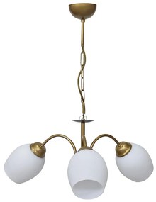 Φωτιστικό Οροφής Τρίφωτο Heronia Bull Gold/White 01-0377