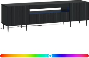vidaXL Ντουλάπα LED Τηλεόρασης ZWOLLE 153 x 35 x 43 εκ Μαύρο