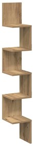 vidaXL Γωνιακό ράφι τοίχου Δρυς τεχνίτης 20x20x127,5 cm