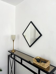 Stewehome Καθρέφτης Μαύρο Μεταλλικό Πλαίσιο 40x40 cm
