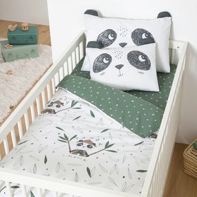 Βρεφική μαξιλαροθήκη από βαμβάκι, Panda Mania