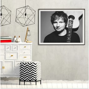 Πόστερ &amp; Κάδρο Ed Sheeran PRT060 22x31cm Μαύρο Ξύλινο Κάδρο (με πόστερ)