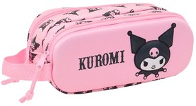 Διπλή Κασετίνα Kuromi Ροζ 21 x 8 x 6 cm