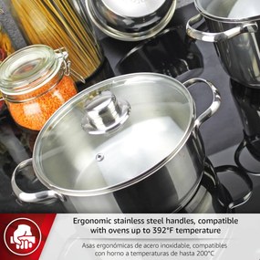 Μαγειρικά Σκεύη Magefesa DUX7PCS Ασημί 7 Τεμάχια