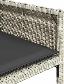 vidaXL Σετ Τραπεζαρίας Κήπου 9 τεμ. Αν. Γκρι Συνθ. Ρατάν με Μαξιλάρια