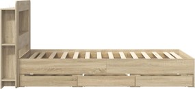 vidaXL Καλάθι με αποθήκη και κεφαλάρι Sonoma Δρυς 80 x 200 cm