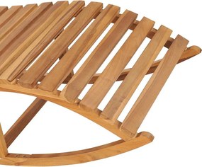 vidaXL Ξαπλώστρα Κουνιστή από Μασίφ Ξύλο Teak με Μαξιλάρι