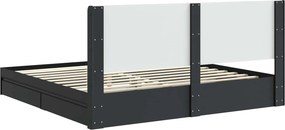 vidaXL Καλάθι με αποθήκη και κεφαλάρι Μαύρο 200 x 200 cm