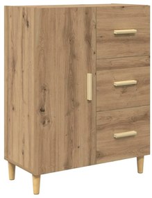vidaXL Πλαϊνό γραφείο με συρτάρι artisan δρυς 34 x 69.5 x 90 εκ