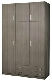 SARFURNITURE Παιδική ντουλάπα τρίφυλλη με πατάρι σταχτί SAR-112078