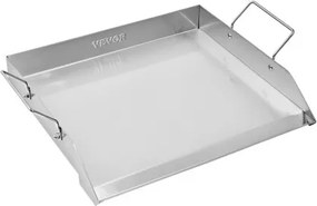 VEVOR 18x16 in Flat Top Griddle Stainless Steel Universal BBQ Grill Pan Cookware