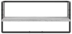 vidaXL Ράφι Τοίχου με Μπάρα Γκρι Sonoma 65x25x30 εκ.