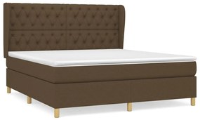 ΚΡΕΒΑΤΙ BOXSPRING ΜΕ ΣΤΡΩΜΑ ΣΚΟΥΡΟ ΚΑΦΕ 160X200 ΕΚ ΥΦΑΣΜΑΤΙΝΟ 3128776