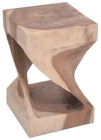 Βοηθητικό τραπέζι Larit Inart φυσικό μασίφ ξύλο suar 35x35x50εκ