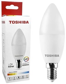 Λάμπα Led C37 7W E14 Θερμό Φως Toshiba 88-449
