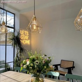 Μεταλλικό Πλαίσιο Διαμάντι Ε27 Χρυσό