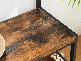 Σετ διαδρόμου Burbank 116, 184x100x40cm, 17 kg, Μαύρο, Καφέ, Πλαστικοποιημένη μοριοσανίδα, Μέταλλο, Εντοιχισμένη | Epipla1.gr