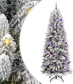 vidaXL Τεχνητό Χριστουγεννιάτικο Δέντρο με 300 LED Λευκό 210 cm