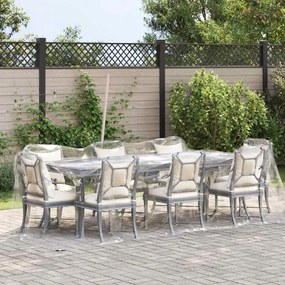 vidaXL Σαφής μουσαμάς με οπές 2x6 m PVC