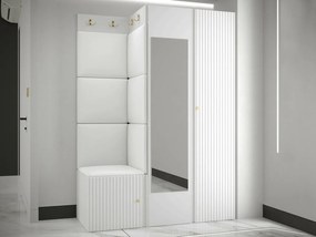 Ντουλάπα Hartford 397, Άσπρο, 186x74x44cm, 54 kg, Πόρτες ντουλάπας: Με μεντεσέδες, Αριθμός ραφιών: 2, Αριθμός ραφιών: 2 | Epipla1.gr