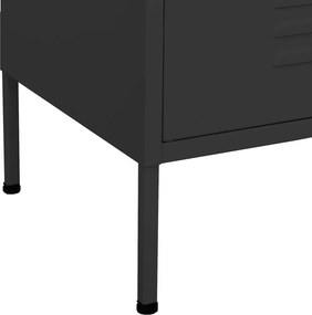 vidaXL Ντουλάπι Αποθήκευσης Ανθρακί 80 x 35 x 101,5 εκ. από Ατσάλι