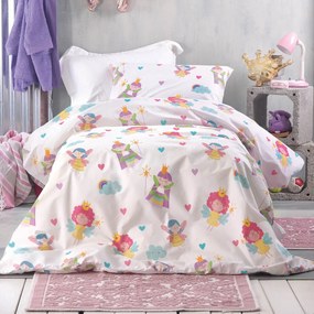 Σεντόνια Μονά (Σετ) Rythmos Fairies Ροζ,Λευκό ΧΩΡΙΣ ΛΑΣΤΙΧΟ 160x260