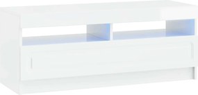 vidaXL 5 Τεμάχια LED Τηλεοπτικού Ντουλαπιού Γυαλιστερό Λευκό