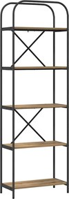 vidaXL Ράφι Βιβλίων 5 επιπέδων 60 x 30 x 183 εκ Επεξεργασμένο ξύλο