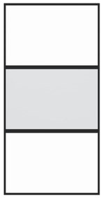 vidaXL Συρόμενη Πόρτα Μαύρη 102,5 x 205 εκ. από Ψημένο Γυαλί/Αλουμίνιο