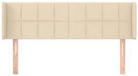 vidaXL Κεφαλάρι με Πτερύγια Κρεμ 147x16x78/88 εκ. Υφασμάτινο